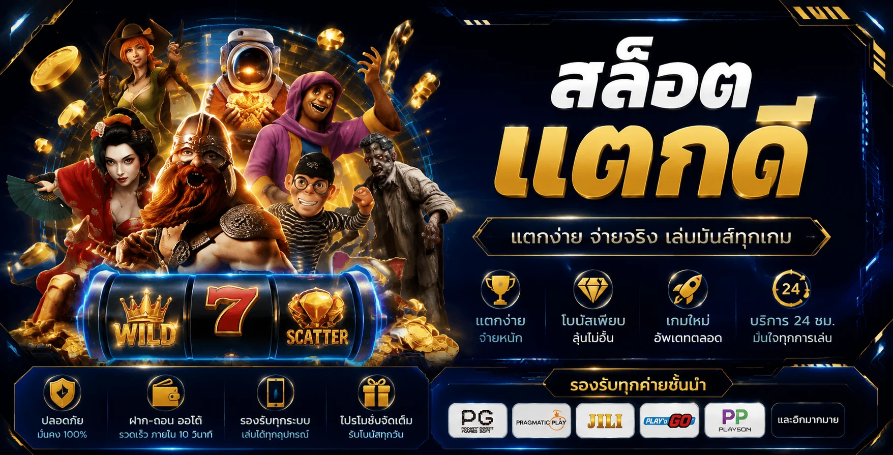 รวมค่ายสล็อตออนไลน์บน 15WINNER ทั้ง PG SLOT, JOKER, Pragmatic Play